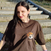 Polera personalizada con la cara y nombre de tu mascota 🐾