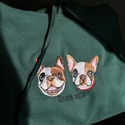 Poleron canguro personalizado con la cara y nombre de tu mascota 🐾
