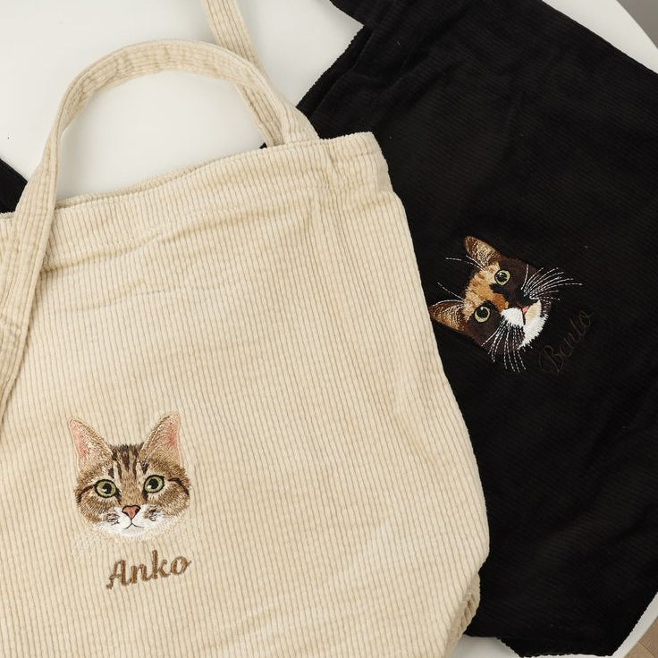 Bolso de tela personalizado con la cara y nombre de tu mascota 🐾